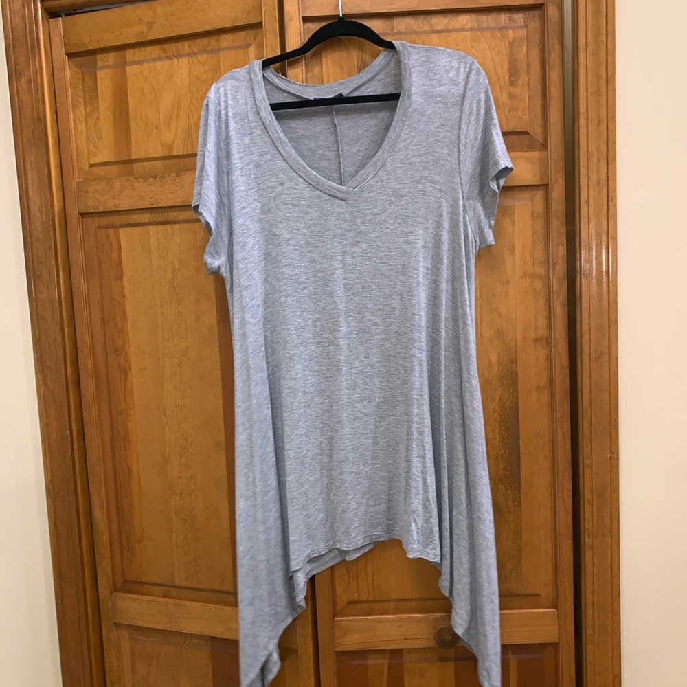 Poof Gray v-neck T-shirt